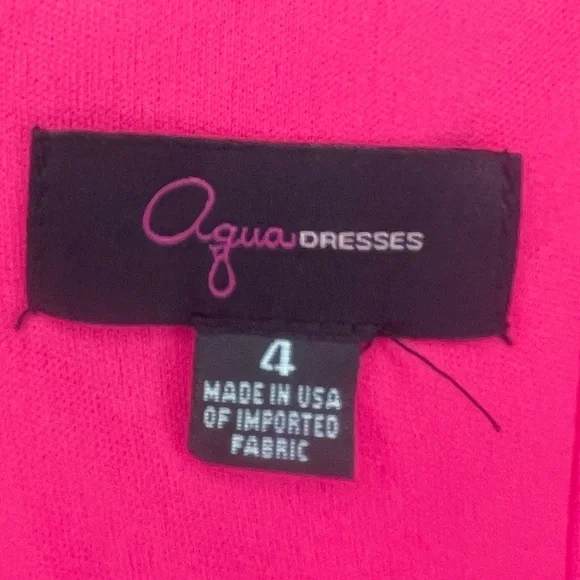 Aqua One-Shoulder Pink Gown with Shoulder Bow - Picture 2 of 5